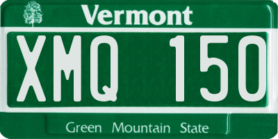 VT license plate XMQ150
