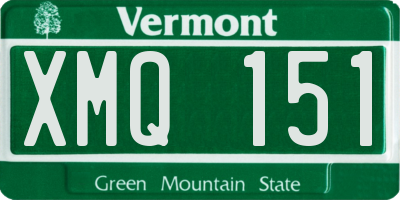 VT license plate XMQ151