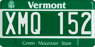 VT license plate XMQ152