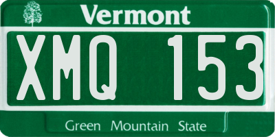 VT license plate XMQ153