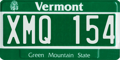 VT license plate XMQ154