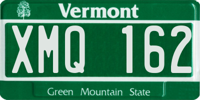 VT license plate XMQ162