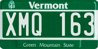 VT license plate XMQ163