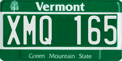 VT license plate XMQ165
