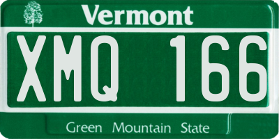 VT license plate XMQ166