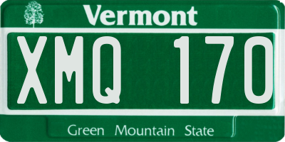 VT license plate XMQ170