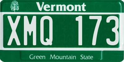 VT license plate XMQ173