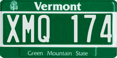 VT license plate XMQ174