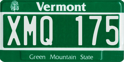 VT license plate XMQ175
