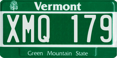 VT license plate XMQ179