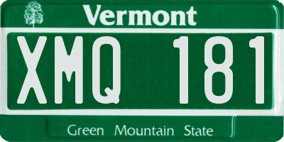 VT license plate XMQ181