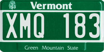 VT license plate XMQ183