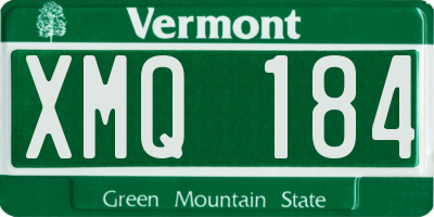 VT license plate XMQ184