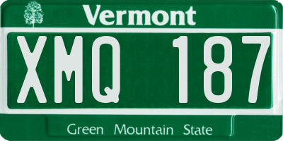 VT license plate XMQ187