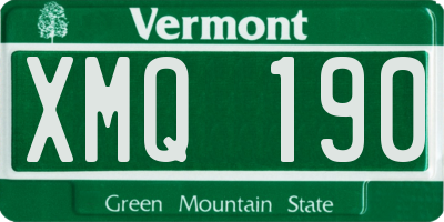 VT license plate XMQ190