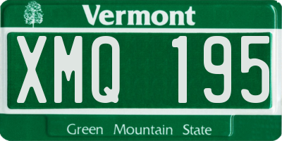 VT license plate XMQ195
