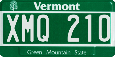 VT license plate XMQ210