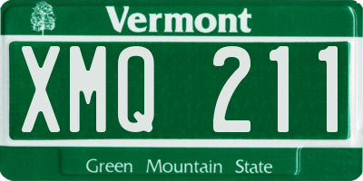 VT license plate XMQ211