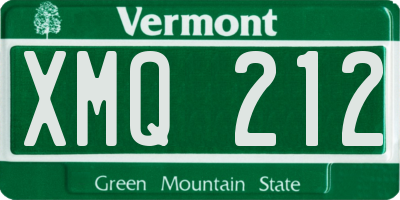 VT license plate XMQ212