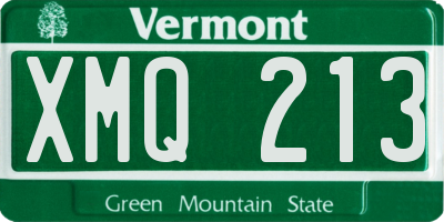 VT license plate XMQ213