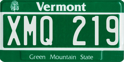 VT license plate XMQ219