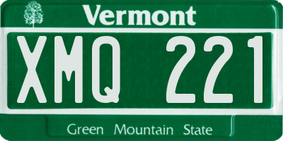 VT license plate XMQ221