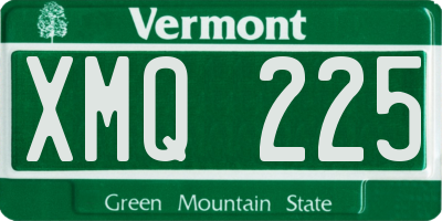 VT license plate XMQ225