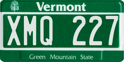 VT license plate XMQ227