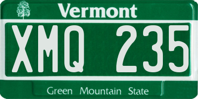 VT license plate XMQ235