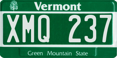 VT license plate XMQ237