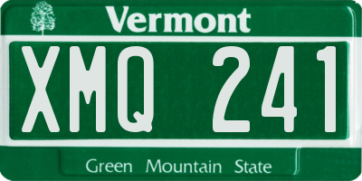 VT license plate XMQ241