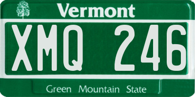 VT license plate XMQ246