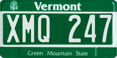 VT license plate XMQ247
