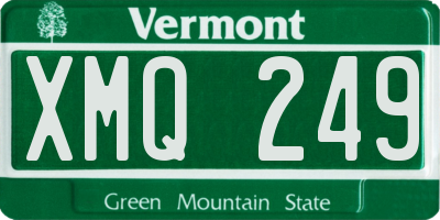 VT license plate XMQ249