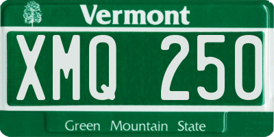 VT license plate XMQ250