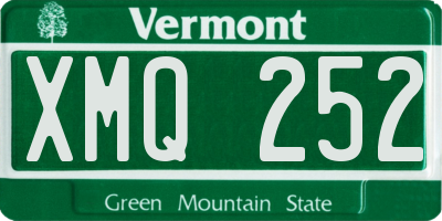 VT license plate XMQ252