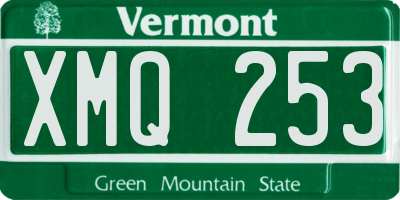 VT license plate XMQ253