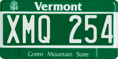 VT license plate XMQ254