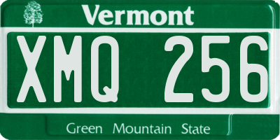 VT license plate XMQ256
