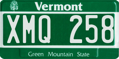 VT license plate XMQ258