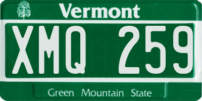 VT license plate XMQ259