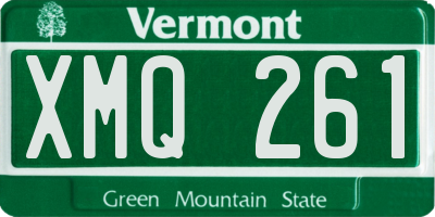 VT license plate XMQ261