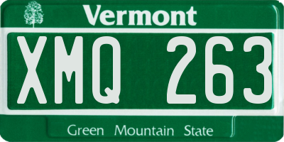 VT license plate XMQ263