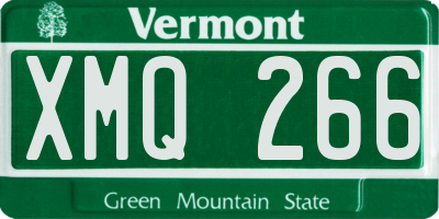 VT license plate XMQ266