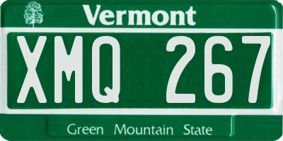VT license plate XMQ267