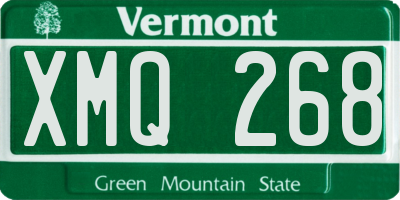 VT license plate XMQ268