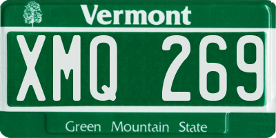 VT license plate XMQ269
