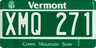 VT license plate XMQ271