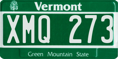 VT license plate XMQ273