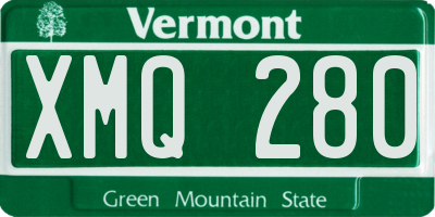 VT license plate XMQ280